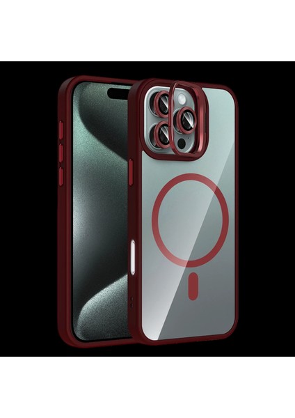 Apple iPhone 16 Pro Max Remim Lensli Magsafe Standlı Kapak