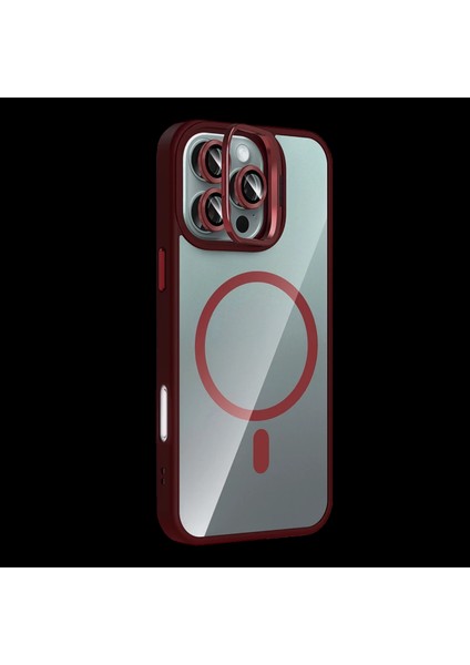 Apple iPhone 16 Pro Max Remim Lensli Magsafe Standlı Kapak fiyatları