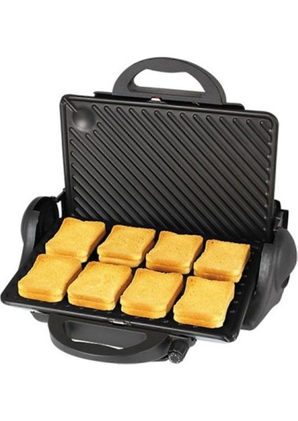 Şık Siyah Tek Yönlü Tost Makinesi, 2000W, 220-240V, Garantili modelleri