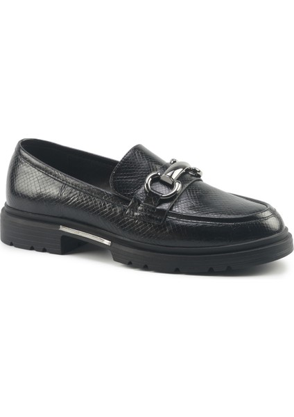 Poplen 5pr Siyah Kadın Loafer