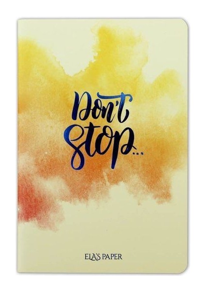 Watercolor Don’t Stop - Defter