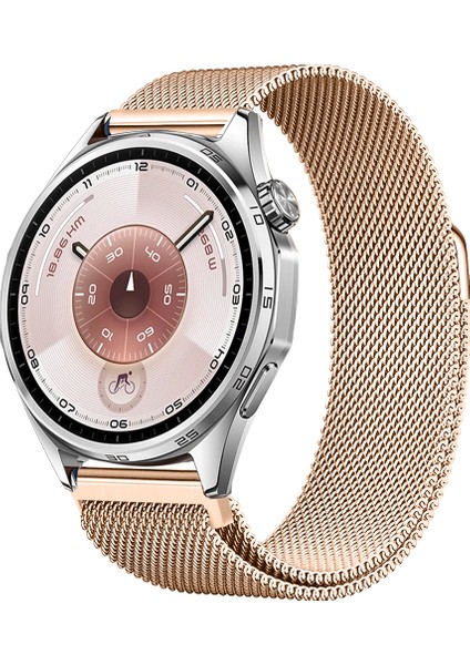 Huawei Watch Gt6 46MM Uyumlu Manyetik Milanese Loop Metal Kordon