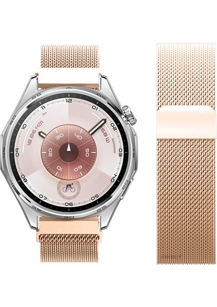 Huawei Watch Gt6 46MM Uyumlu Manyetik Milanese Loop Metal Kordon modelleri