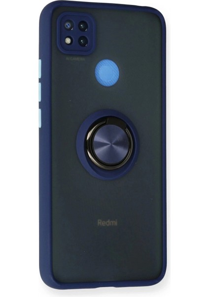 Xiaomi Redmi 9c Kılıf Montreal Yüzüklü Silikon Kapak - Lacivert fiyatları