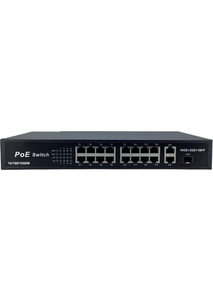 16 Port Gigabit PoE Switch | 2 Uplink 100/1000Mb + 1 SFP | 250W
