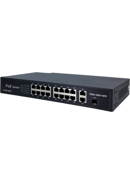 16 Port Gigabit PoE Switch | 2 Uplink 100/1000Mb + 1 SFP | 250W modelleri