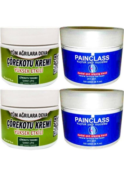 Çörek Otu Kremi Orta Boy Agrilarına 2 x 100 ml - Painclass Kuıyruk Yağı Kremi 2 x 100 ml