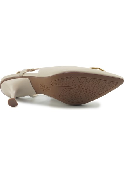 Altası 5pr Kırık Beyaz Kadın Topuklu Ayakkabı