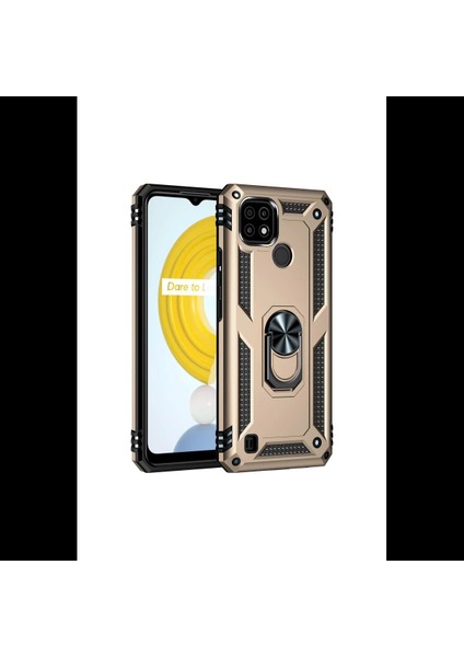 Realme C21 Kılıf Sofya Yüzüklü Silikon Kapak