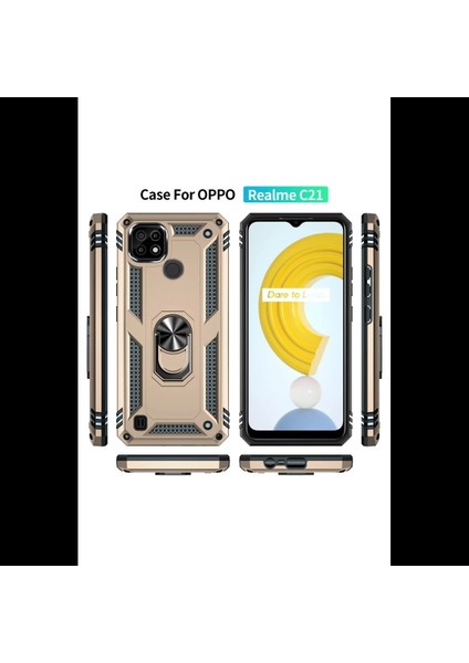 Realme C21 Kılıf Sofya Yüzüklü Silikon Kapak modelleri