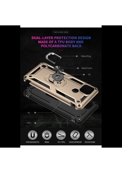 Realme C21 Kılıf Sofya Yüzüklü Silikon Kapak