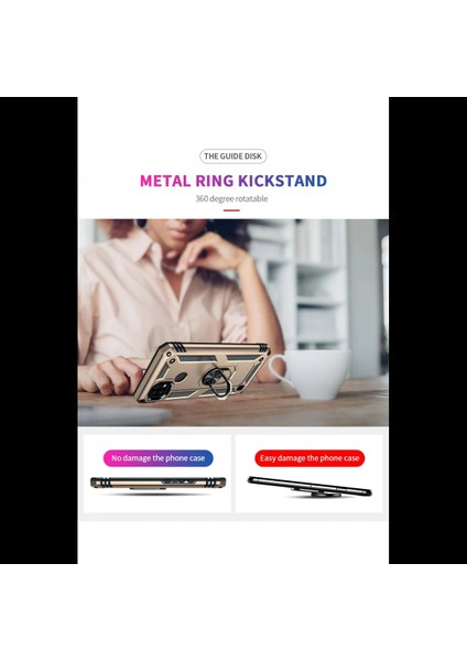 Realme C21 Kılıf Sofya Yüzüklü Silikon Kapak