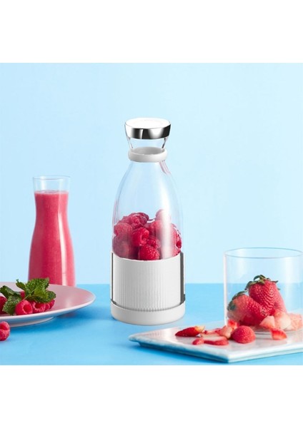 Taşınabilir Şarjlı Smoothie Blender, Beyaz, Kolay Kullanım ve Temizlik
