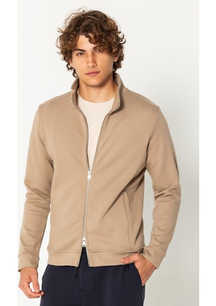 Erkek Modern Tasarım Teknolojik Kumaş Süper Yumuşak Çift Fermuar Açılır Detaylı Ince Mont