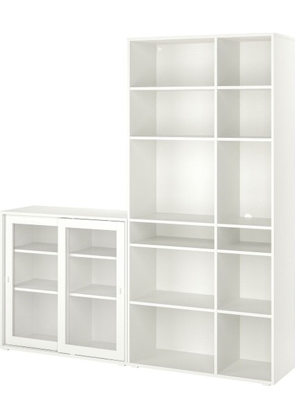 Açık Dolap, Beyaz-Cam, 190X37X200 cm