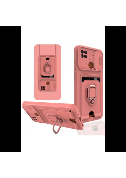 Xiaomi Redmi 9c Kılıf Zuma Kartvizitli Yüzüklü Silikon