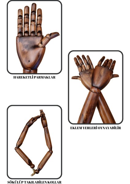 36 Beden Ahşap Kollu Pantolon Giyebilen Terzi Mankeni Vitrin Mankeni IST01 modelleri