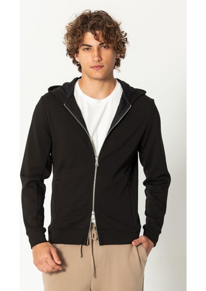 Erkek Yeni Teknoloji Kumaş Süper Yumuşak Kapüşonlu Sweartshıirt