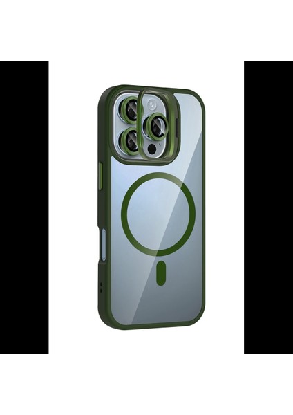 Apple iPhone 16 Pro Max Remim Lensli Magsafe Standlı Kapak fırsatları