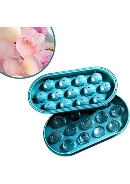 13 Bölmeli Kristal Şekilli Buz Yapma Kalıbı – Kapaklı, Kolay Çıkarılabilir Yuvarlak Buz Topu Kalıbı (Ice Cube Buzluk) fiyatları