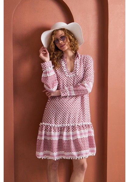 Sahara -Pembe Etnik Elbise