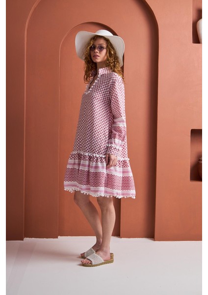 Sahara -Pembe Etnik Elbise indirimleri