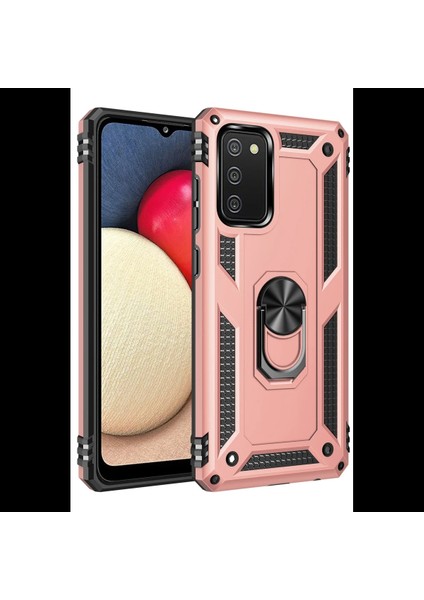 Samsung Galaxy A03S Kılıf Sofya Yüzüklü Silikon Kapak