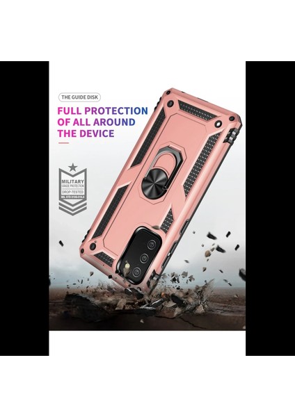 Samsung Galaxy A03S Kılıf Sofya Yüzüklü Silikon Kapak