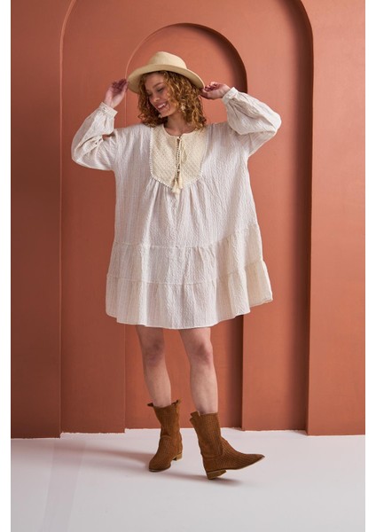 Sessiz Dalga – Gofre Kısa Elbise modelleri