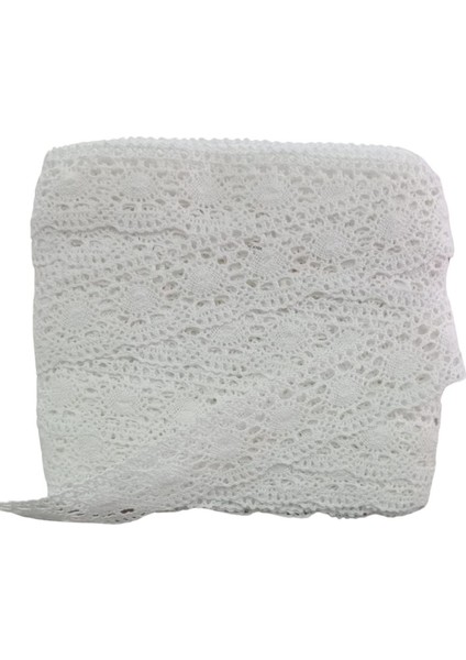 Kopanaki Dantel En 5 cm Badem Model Beyaz 1 Metre