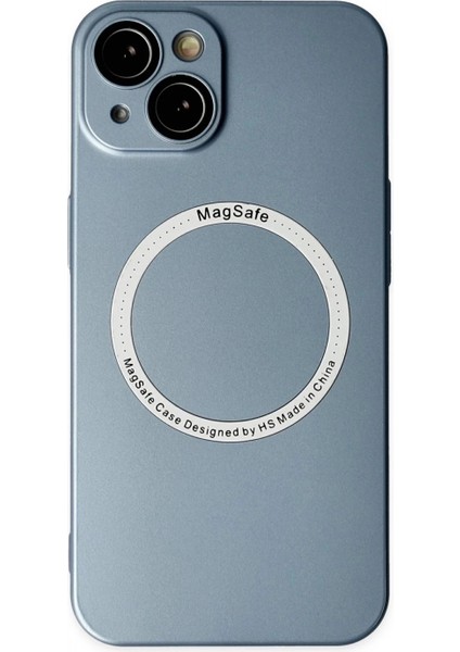 iPhone 14 Plus Kılıf Jack Magneticsafe Lens Silikon - Sierra Blue