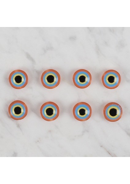 Loren Crafts Turuncu 8 Li Nazar Boncuğu Düğme - 16 fiyatları