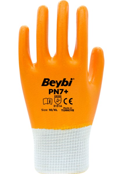 Pn7+ Sarı Iş Eldiveni Polyester Örme Nitril Beybi No:10 Royaleks Group - 1 Çift fiyatları