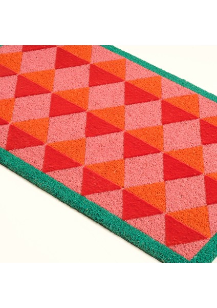 Kerala Coır Kapı Önü Paspası 45X75 cm Kırmızı - Pembe fiyatları