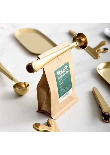 Buffer® Mandallı Kahve Ölçü Kaşığı Gold Çok Fonksiyonlu Paslanmaz Çelik Kaşık fiyatları