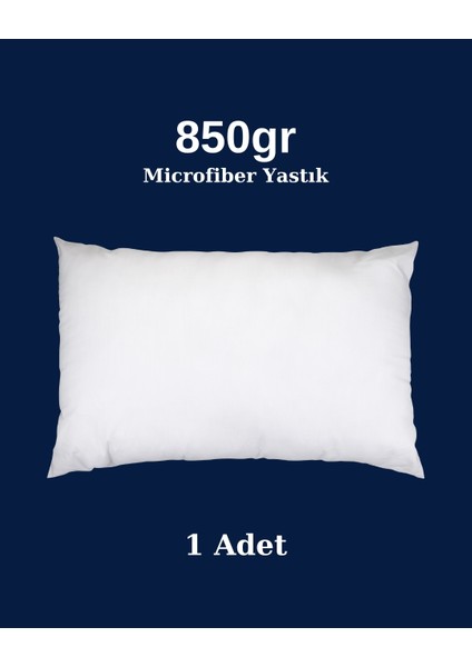 Microfiber Kumaş Yastık | Boncuk Silikon | Beyaz | 850GR | 50X70