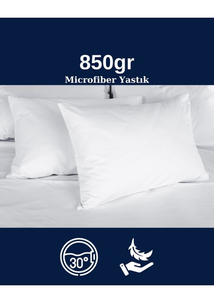 Microfiber Kumaş Yastık | Boncuk Silikon | Beyaz | 850GR | 50X70 modelleri