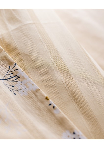 Jules Çift Kişilik %100 Pamuk Fırfırlı Nevresim Takımı - Bej