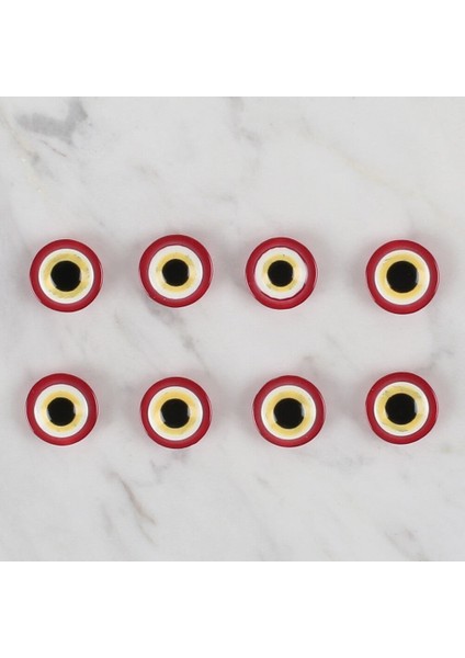 Loren Crafts Kırmızı 8 Li Nazar Boncuğu Düğme - 16 fiyatları