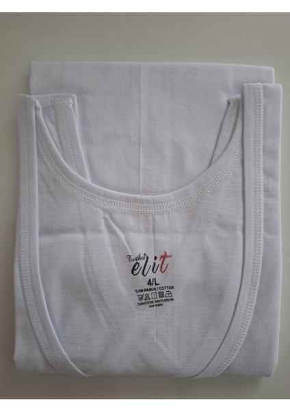 Erkek Penye Atlet - 6 Adet - Beyaz fırsatları