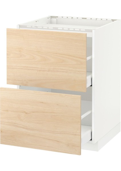 Ocak Alt Dolabı, Askersund Açık Dişbudak, 60X60 Cm, 2 Çekmeceli