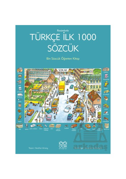 Resimlerle Türkçe Ilk 1000 Sözcük - Bin Sözcük Öğreten Kitap
