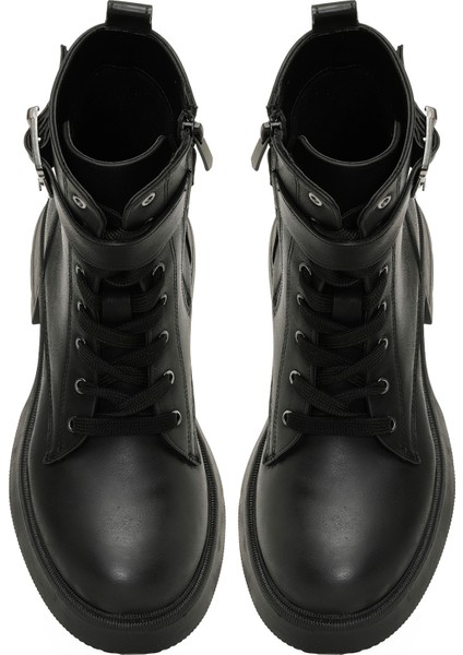 Sharon 4pr Siyah Kadın Düz Bot