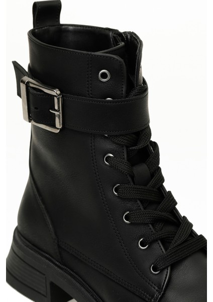 Sharon 4pr Siyah Kadın Düz Bot