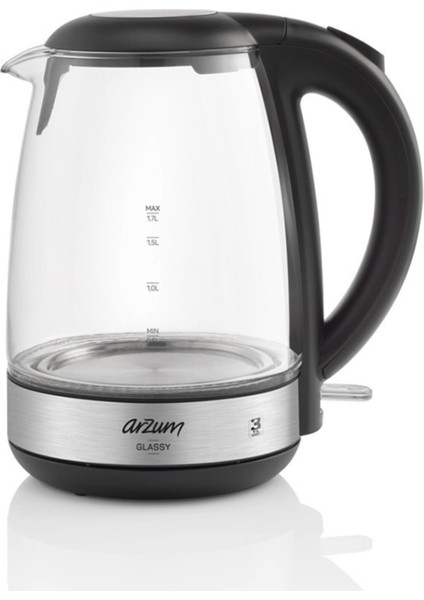 AR3071 Cam Su Isıtıcı, Şık ve Kullanışlı Gri Tasarım. fiyatları