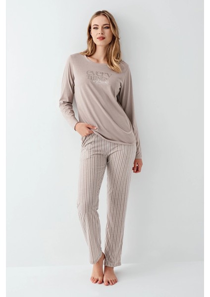 Arnetta 3424-S Kadın Uzun Kol Pijama Takım