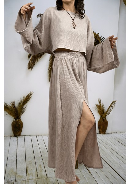 Müslin Takım Selen- Gece Gündüz Hafifliği Gri modelleri