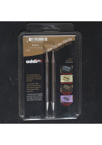 Addi Click Lace 8 mm Değiştirilebilir Uzun Uçlu Da