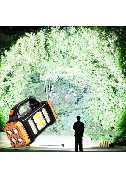 Buffer® Solar ve USB Şarjlı LED + Cob El Feneri | 1500 Mah Şarjlı Taşınabilir Çalışma Işığı–su geçirmez HB-2678 modelleri
