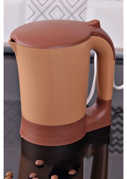 Küçük Pratik Elektrikli Su Isıtıcı ve Kahve Kettle, Kahverengi